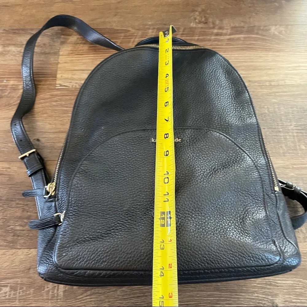 Kate Spade black leather backpack